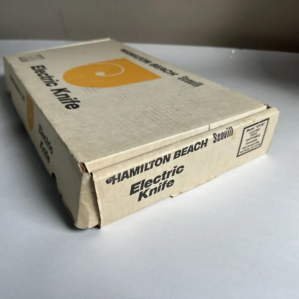 Hamilton Beach Scovill Avocado Switchable Electric Knife Wall Mount Orig Box297A